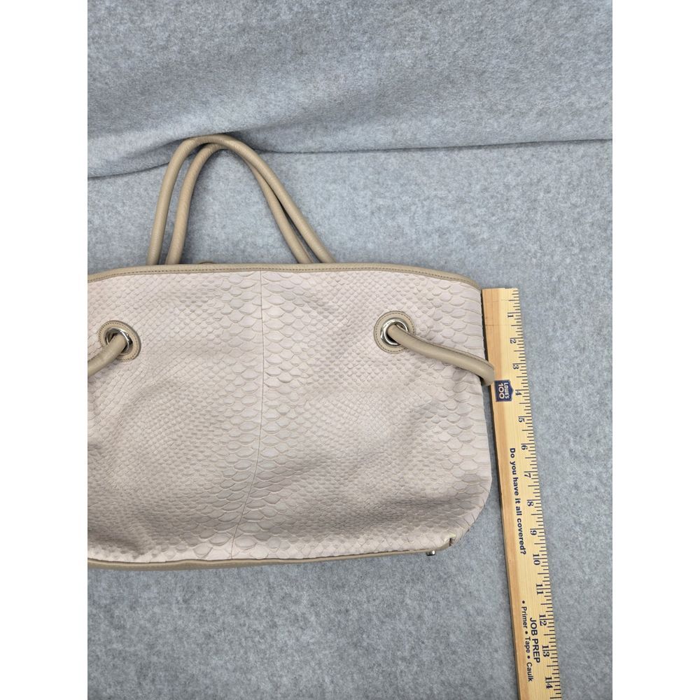 Furla logo light gray croc embossed genuine leather hobo shoulder bag Purse‎ - Picture 11 of 13